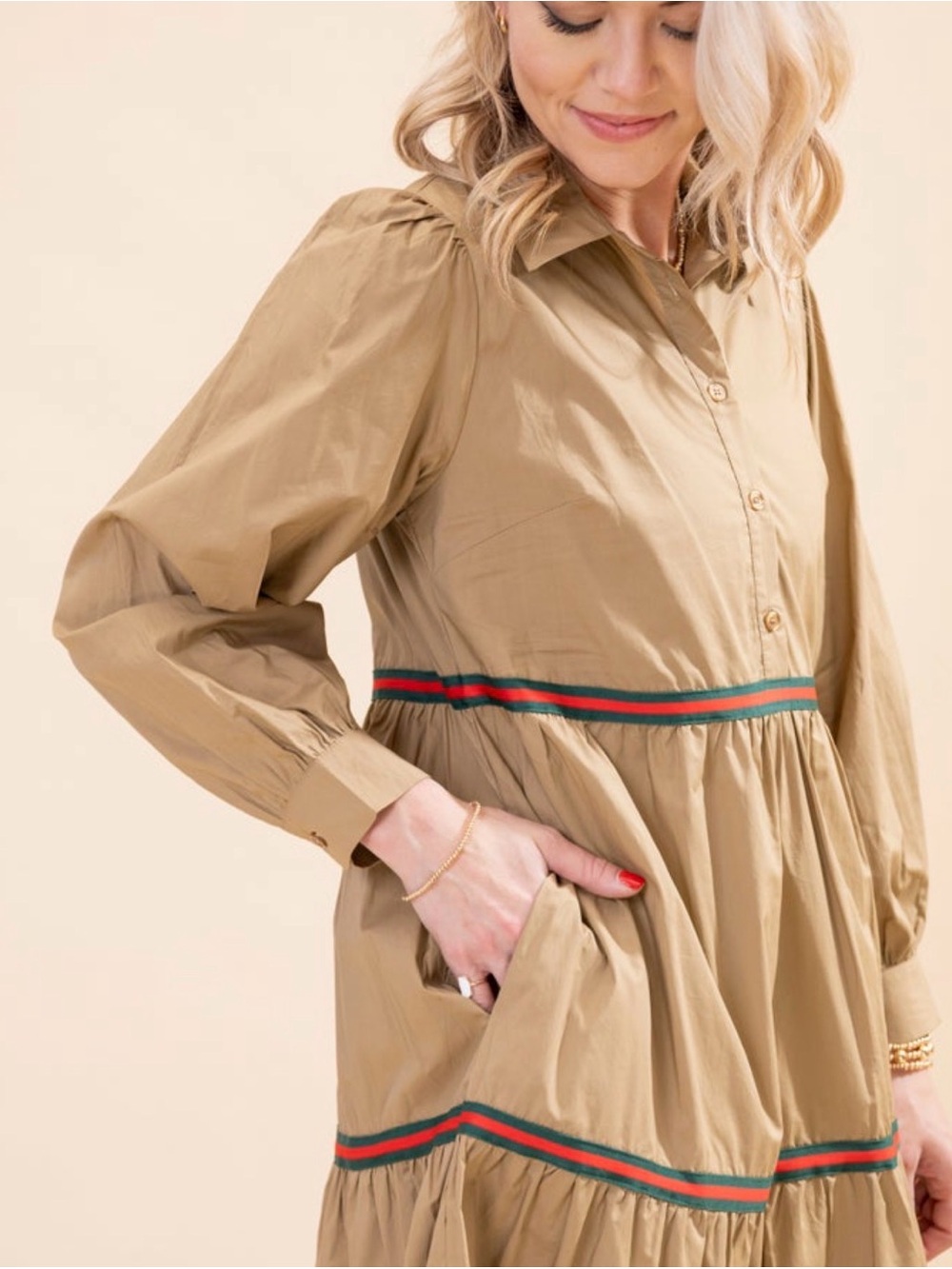 NEW Cotton Tiered Dress - Picture 3 of 6